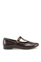 Rhea Amara Women's Ballerinas 0012801 Brown Wrinkled Patent Leather - 5