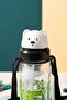 400 ml Teddy Bear Leak-Proof Children's Water Bottle with Strap and Straw - 3
