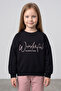 Embossed Printed Oversize Girls' Sweatshirt - 2