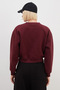 3 Thread Basic Ribbed Crop Sweatshirt - 7