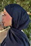 Monogram jacquard shawl - midnight blue - 4