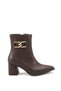 Maia Rosa Women's Pointed Toe Heeled Boots 0012018 Brown Skin - 5