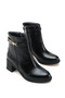 Celeste Mia Women's Heeled Boots 0012035 Black Wrinkled Patent Leather