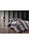 Plaid Patterned Double Duvet Cover Set with Elastic Sheets - 2
