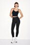 Women's black high waist stretchy leggings