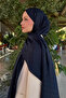Monogram jacquard shawl - midnight blue - 3