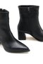 Alya Lila Women's Pointed Toe Heeled Boots 0012019 Black Skin - 4