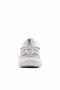 Women's White Sports Shoes Lace-Up Casual Walking Sneaker with Gray Detail and Comfortable Sole - 5