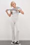 3 Threaded Non-Threaded Elastic Waist Flare Leggings - 5