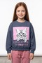 Cat Printed Crew Neck Oversize Sweatshirt - 2