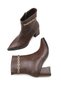 Elara Vera Women's Pointed Toe Heeled Boots 0012017 Brown Skin - 2
