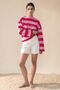 100% Cotton Oversize Striped Sweatshirt - 3