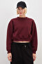 3 Thread Basic Ribbed Crop Sweatshirt - 3