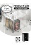 Clear Acrylic DVD Storage Organizer Boxes, 2Pcs Durable Disc Holder, Fits Up to 34 Cases Each, Stack - 3