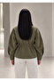 Suede Stand Collar Belted Drawstring Leather Jacket - 4