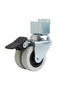 50' Double Roller Table Cabinet Coffee Table Shelf Furniture Caster with Swivel Short U-Plate -2 Pieces with Brake -2 Pieces Without Brake - 4