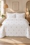Ruffle Detailed Bowknot Double Duvet Cover Set White