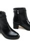 Celeste Mia Women's Heeled Boots 0012035 Black Wrinkled Patent Leather - 4
