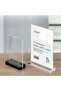 Aikeeck A4/A5/A6 Double Sided Acrylic Menu Display Sign Holder 2Pcs Clear Color (Black U - 2