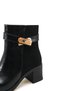 Aurora Alma Women's Heeled Boots 0012030 Black Wrinkled Patent Leather - 2