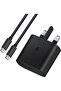 (Pack Of 5) -ArcVibe Samsung Super-Fast Charger (UK Plug with USB Type-C Cable), Travel Adapter, 25-watt Samsung Galaxy Charger Head with Charging Cable, Black