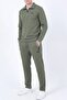 Men's Polo Collar Half-Zip Knit Sweater Set