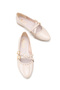 Adara Pia Women's Ballerinas 0012904 Beige Wrinkled Patent Leather - 4