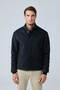 Men's Magnet Snap Suede Coat Jacket Black 4348Dngr - 2