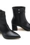 Talitha Gioia Women's Pointed Toe Heeled Boots 0012016 Black Skin - 4
