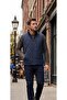 Navy blue large baklava fleece vest