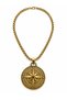 Gold Color Compass Figured Pendant Necklace – Stylish Chain Necklace with Direction-Themed Medallion Pendant - 2