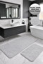 Zenvy Gray Soft Surface Non-Slip Base Smooth Surface Modern Bathroom Set