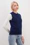 Bowknot Embroidered Crew Neck Knit Sweater - 7