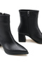 Stella Nina Women's Pointed Toe Heeled Boots 0012020 Black Skin - 4