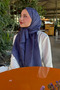 Monogram jacquard shawl - blue - 2