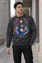 Men's Majestic Deer Printed Crew Neck Casual Regular Fit Sweatshirt