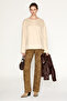 Isalore women's 100% organic cotton round neck buttoned beige blouse - 4
