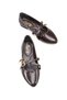 Adara Pia Women's Ballerinas 0012904 Brown Wrinkled Patent Leather - 3