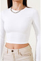 White Half-Thigh Crop Body - 3