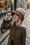 Plaid Patterned Bow Detailed Women's Cloche Hat - 2