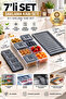 14 Piece 7 Compartment Breakfast Set with Airtight Lids - Multi Storage Container Breakfast Set