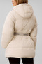 Belted Midweight Puffer Women's Coat White - 2