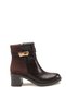 Aurora Alma Women's Heeled Boots 0012030 Brown Wrinkled Patent Leather - 5