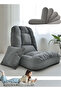 Folding Floor Chair,Lounge Sofa,Lazy Sofa,Folding single-back sofa cushion,Multi Angle Adjustment Padded Sleeper Bed, White