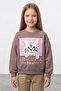 Cat Printed Crew Neck Oversize Sweatshirt - 2