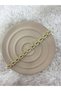 💎   Premium Shiny and Stylish Stone Detailed Gold Color 316L Steel Women's Bracelet (20cm) - 3