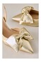 By Women's Satin Bow Detailed Slingback Heeled Shoes - 2