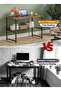 Computer Desk with Shelf, Sturdy Steel Office Table & Gaming Desk, Rounded Corner Design, Scratch Resistant Waterproof Top - 7