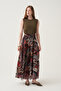 Flared skirt with ruffles - 4