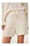 Organic Cotton Blend Textured Knitwear Women's Shorts - 4